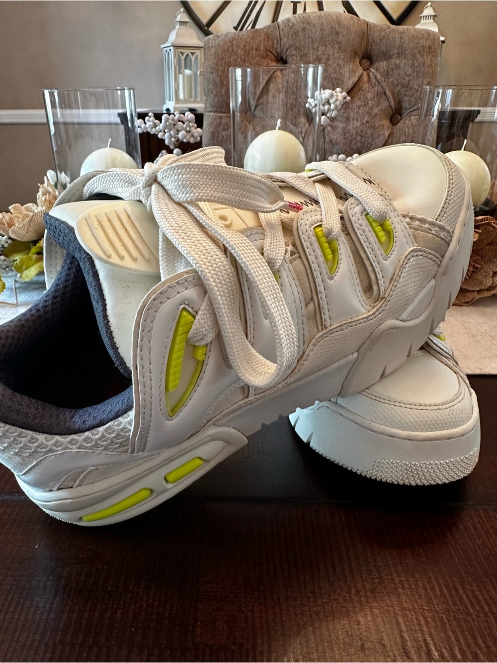 HUGO Hugo Boss Rare Chunky Sneakers with Neon Yellow Accents